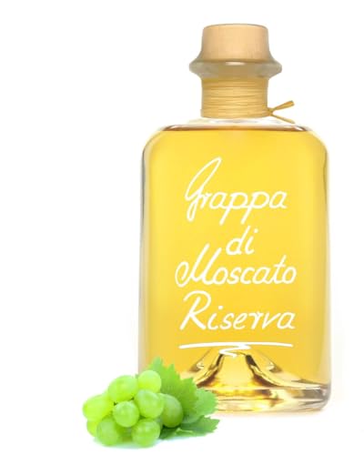 Grappa di Moscato Riserva 0,5L holzfaßgereift aromatisch & sehr mild 40% Vol. von Geniess-Bar!