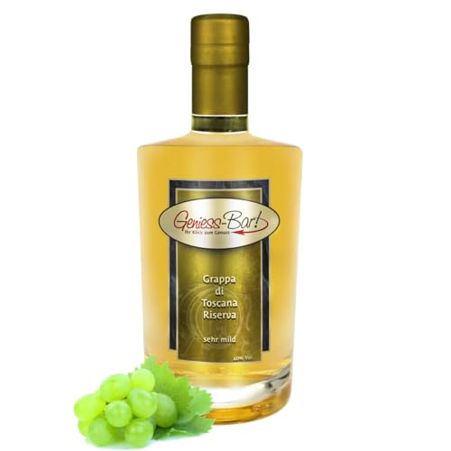 Grappa di Toscana Riserva 0,5L Barrique gereift harmonisch & sehr mild 40% Vol von Geniess-Bar!