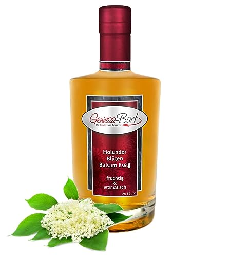 Holunderblütenlikör 0.5 l mit wunderbarem Holunderblüten Aroma 22% Vol. Geschenkflasche von Geniess-Bar!