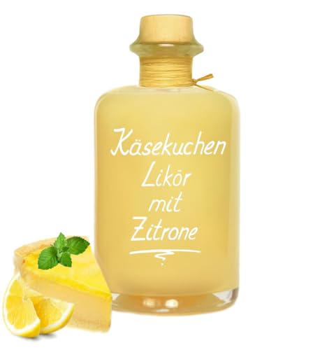 Käsekuchen Likör mit Zitrone 1L - Saulecker! Lemon Cheesecake Liqueur 16% Vol. Käsekuchenlikör 1 Liter Geschenk von Geniess-Bar!