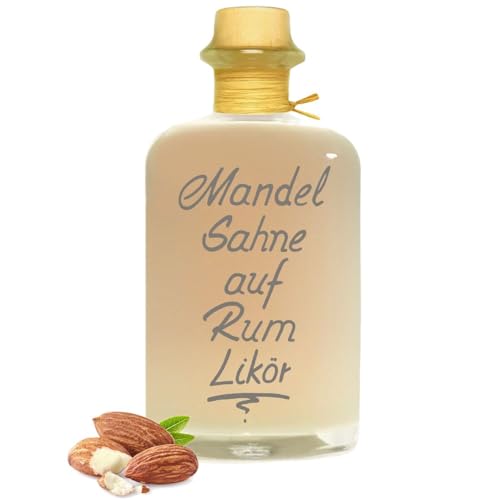 Mandelsahne auf Rum Likör 1L Cremig & herrlicher Duft nach gerösteten Mandeln & Rum 18% Vol von Geniess-Bar!