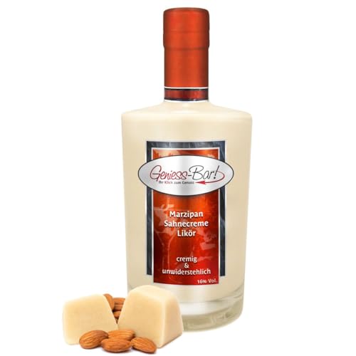 Marzipan Sahne Cremelikör 0.35 l Ein Traum von Mandeln und Sahnecreme 16% Vol von Geniess-Bar!