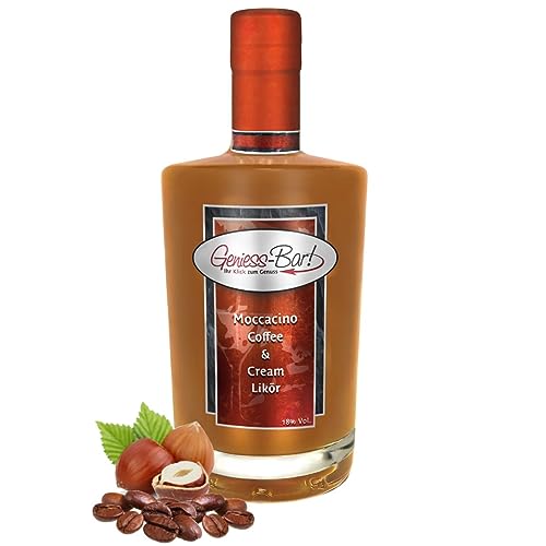 Moccacino Likör 0,5L Coffeecream & Nuts Sehr sämig & süffig 18% Vol von Geniess-Bar!
