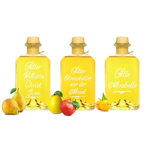 Obstler Trio 3 x 1L Alter Williams Mirabelle Streuobstler Fruchtig & sehr mild! 40% Vol. von Geniess-Bar!