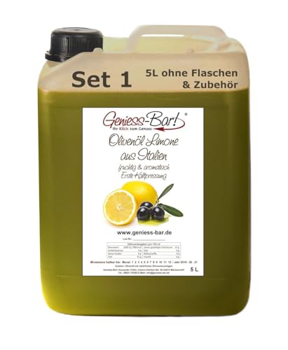 Olivenöl Limone Zitrone aus Italien 5L extra vergine erste Kaltpressung von Geniess-Bar!