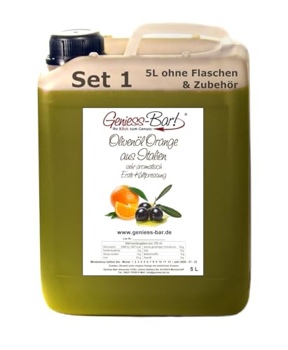 Olivenöl Orange 5L aus Italien natürlich aromatisiert extra vergine von Geniess-Bar!
