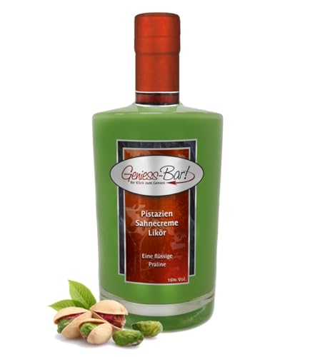 Pistazien Sahnecreme Likör 0,7L Top Qualität Pistazienlikör Sahnelikör Cremelikör 16% Vol. von Geniess-Bar!