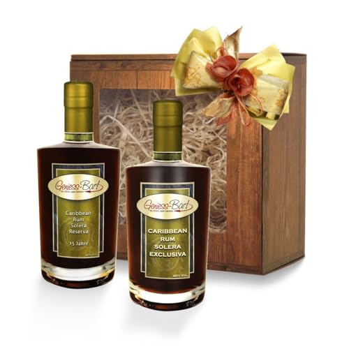 Premium Rum Geschenkbox Caribbean Rum Spirit Solera & Reserva 15 Jahre 2x 350 ml 40% Vol. Premium Rum Geschenkbox Caribbean Rum Spirit Solera & Reserva 15 Jahre 2x 350 ml 40% Vol. von Geniess-Bar!