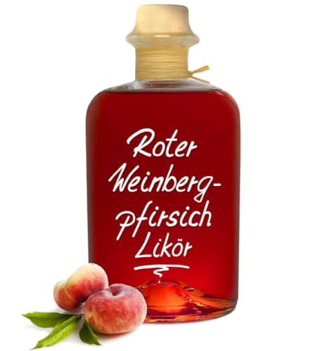 Roter Weinbergpfirsich Likör 1L saftig aromatisch & lecker! 18% Vol. von Geniess-Bar!