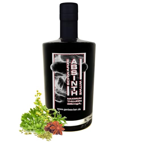 Schwarzer Absinth 0,35L Schwarze Witwe maximal erlaubter Thujongehalt 35mg/L 55% Vol. von Geniess-Bar!