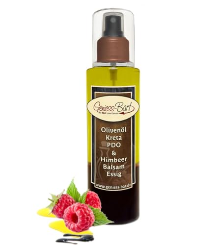 Sprühflasche Salatdressing 0,26L mit Kreta Olivenöl & Himbeer Balsam Essig - Spezialität in Premium Qualität Pumpspray Vinaigrette für unterwegs / Büro / Camping Sprühflasche Salatdressing 0,26L mit Kreta Olivenöl & Himbeer Balsam Essig - Spezialität in Premium Qualität Pumpspray Vinaigrette für unterwegs / Büro / Camping von Geniess-Bar!