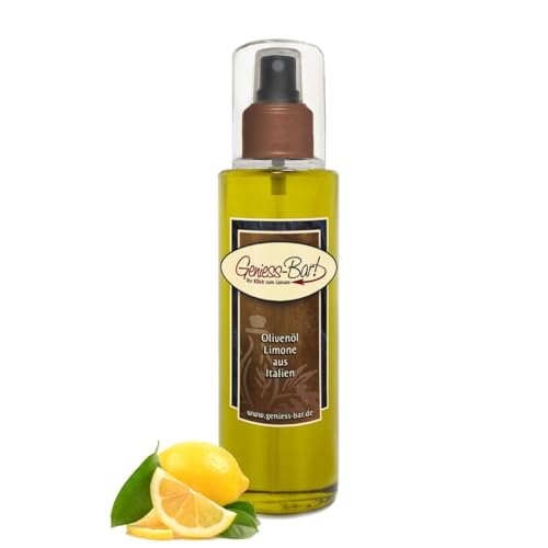 Sprühöl Limone Olivenöl aus Italien 0,26L Sprühflasche sehr aromatisch kaltgepresst Pumpspray von Geniess-Bar!