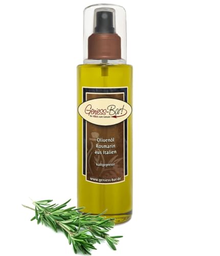 Sprühöl Rosmarin Olivenöl aus Italien 0,26L Sprühflasche sehr aromatisch kaltgepresst Pumpspray von Geniess-Bar!