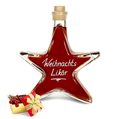 Weihnachtslikör Sternflasche 0,2 L aromatisch nach roten Beeren Kräutern & Rum 22% Vol Stern Flasche Geschenk 200ml Geschenkflasche von Geniess-Bar!