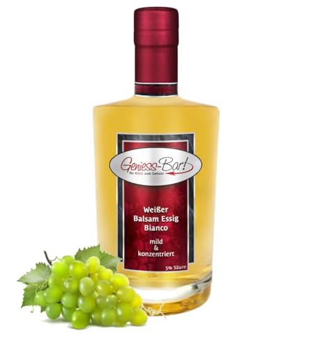 Weißer Balsam Essig Bianco 0,7L - sehr mild & konzentriert 5% Säure von Geniess-Bar!