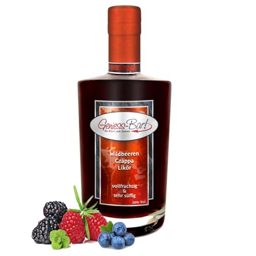 Wildbeeren Grappa Likör 0,35L beeindruckend aromatisch & opulent 20% Vol. von Geniess-Bar!