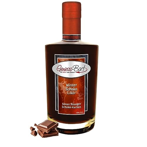 Winter Schokolade Likör 0,7 L Unsere flüssige Schoko Praline 18% Vol. von Geniess-Bar!
