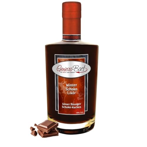 Winter Schokolade Likör 0,7 L Unsere flüssige Schoko Praline 18% Vol. von Geniess-Bar!