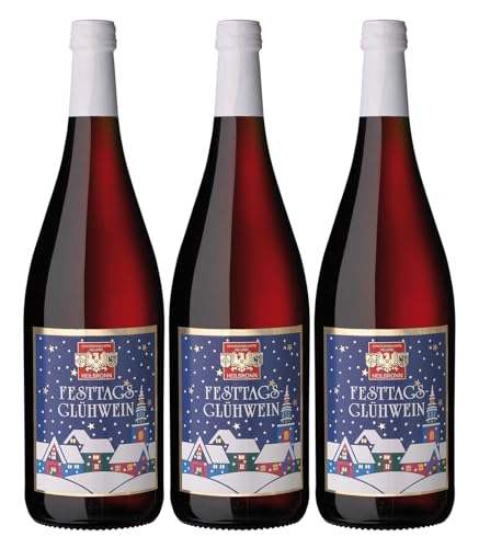 Festtags-Glühwein rot, Genossenschaftskellerei Heilbronn, Württemberg (3 x 1,0 l) von Genossenschaftskellerei Heilbronn