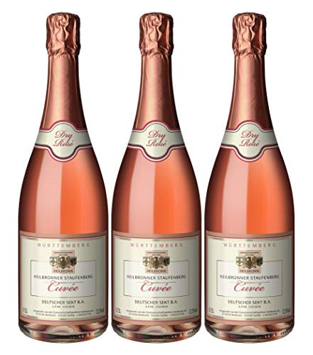 Heilbronner Staufenberg Cuvée Rosé Sekt Dry, Gen.kellerei Heilbronn (3 x 0,75 l) von Genossenschaftskellerei Heilbronn