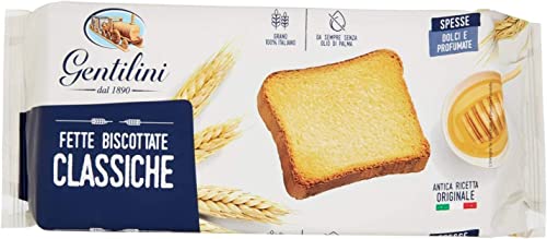 3x Gentilini Fette Biscottate Classiche Zwieback Backwaren 100% italienisches Produkt 185g von Gentilini