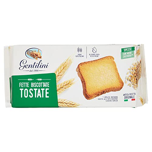 3x Gentilini Fette Biscottate Tostate dicke geröstete Zwieback Brot Backwaren mit weniger Zucker 100% Italienisches Produkt 175g 3x Gentilini Fette Biscottate Tostate dicke geröstete Zwieback Brot Backwaren mit weniger Zucker 100% Italienisches Produkt 175g von Gentilini