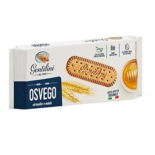 3x Gentilini Osvego al malto e miele Honigkekse und Malz biscuits cookie 250g 100% italienische Kekse von Gentilini