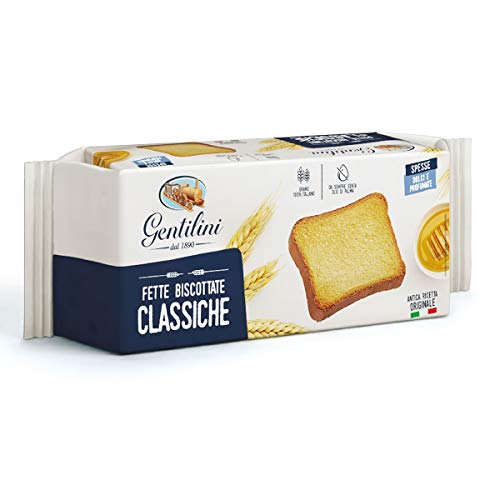 6x Gentilini Fette Biscottate Classiche Zwieback Backwaren 100% italienisches Produkt 185g von Gentilini