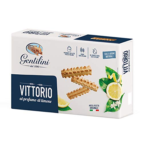 6x Gentilini Vittorio Biscotti al profumo di limone Zitronenkekse biscuits cookies 100% italienische Kekse 250g von Gentilini