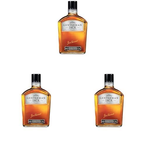 Jack Daniel's Gentleman Jack - Tennessee Whiskey -‎ Geschenkempfehlung - Ein Mix aus Karamell, Minze und dunklen, reifen Äpfeln - 0.7L/40% Vol (Packung mit 3) von Gentleman Jack