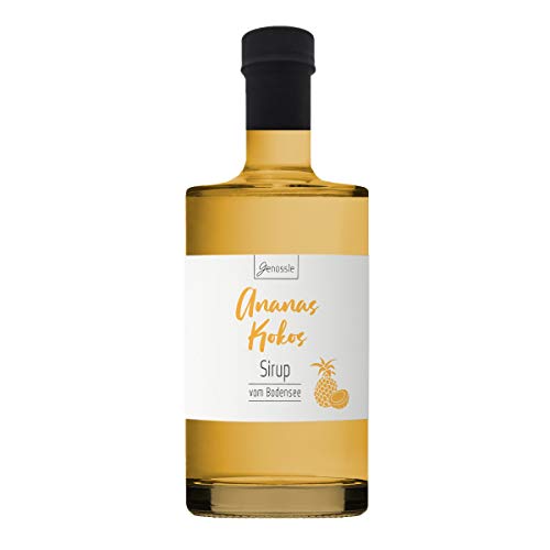 BIO Ananas-Kokos-Sirup 700ml - Genüssle Ananas Kokos Sirup vom Bodensee - Ananassirup aus rein natürlichen Zutaten und ohne Zusatzstoffe von Genüssle