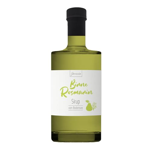 BIO Birne-Rosmarin Sirup 700 ml - Genüssle Birne-Rosmarin Sirup vom Bodensee von Genüssle