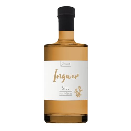 BIO Ingwer-Sirup 700ml - Genüssle Ingwer Sirup vom Bodensee - Ingwersirup aus rein natürlichen Zutaten und ohne Zusatzstoffe von Genüssle