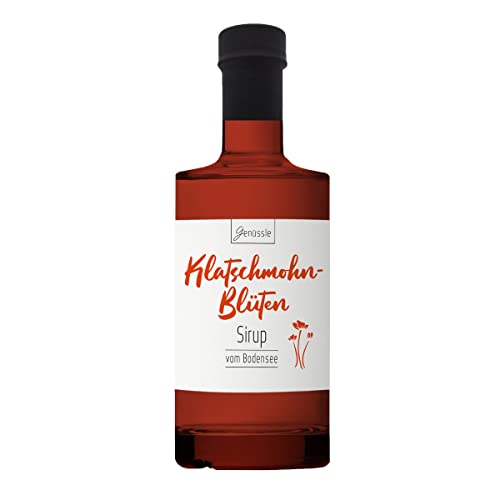 BIO Klatschmohnblütensirup 350 ml - Genüssle Klatschmohnblüten Sirup vom Bodensee von Genüssle