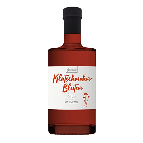 BIO Klatschmohnblütensirup 700 ml - Genüssle Klatschmohnblüten Sirup vom Bodensee von Genüssle