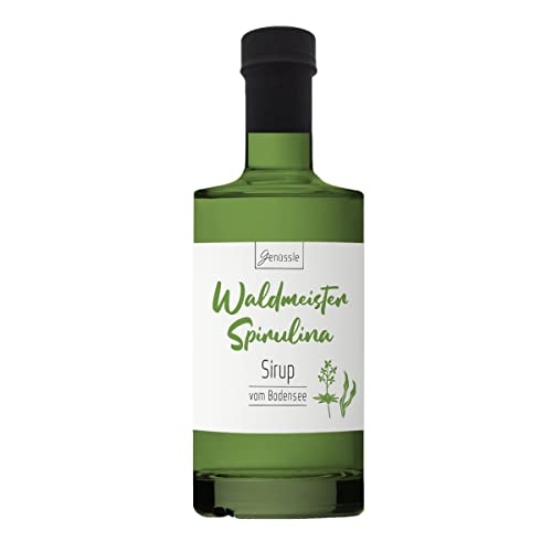 BIO Waldmeister-Spirulina-Sirup 3x 350ml - Genüssle Waldmeister Sirup vom Bodensee mit blauem Spirulina von Genüssle