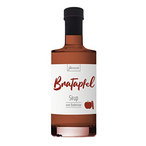 Bratapfel-Sirup 350ml - Genüssle Apfelsirup vom Bodensee - Bratapfel Sirup - Äpfel vom Bodensee - natürlich ohne Zusatzstoffe, Größe:350 ml von Genüssle