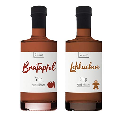 Genüssle Sirup-Set Winteredition - 2x 350ml - Premium Sirup vom Bodensee - Sirup für kalte Tage zum heiß genießen - Ideal als Geschenk von Genüssle