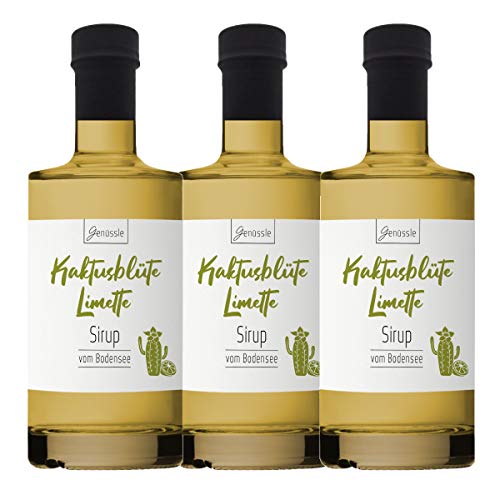 Kaktusblüte-Limette-Sirup 3x 350ml - Genüssle Katkusfeigen Sirup vom Bodensee - Kaktusfeigenblütensirup aus rein natürlichen Zutaten und ohne Zusatzstoffe Kaktusblüte-Limette-Sirup 3x 350ml - Genüssle Katkusfeigen Sirup vom Bodensee - Kaktusfeigenblütensirup aus rein natürlichen Zutaten und ohne Zusatzstoffe von Genüssle