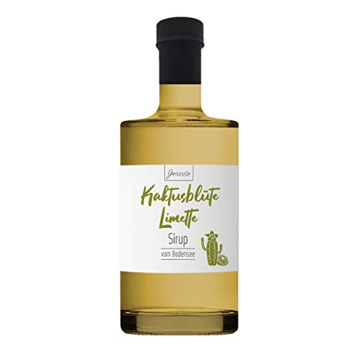 Kaktusblüte-Limette-Sirup 700ml - Genüssle Katkusfeigen Sirup vom Bodensee - Kaktusfeigenblütensirup aus rein natürlichen Zutaten und ohne Zusatzstoffe von Genüssle