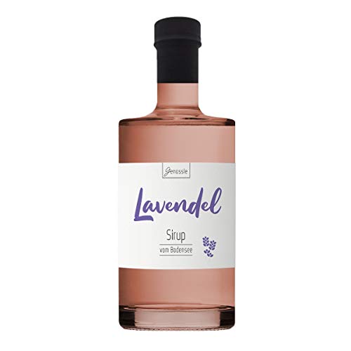 Lavendelblüten-Sirup 700ml - Genüssle Lavendelsirup vom Bodensee - Lavendelsirup aus echten heimischen Lavendel - natürlich ohne Zusatzstoffe von Genüssle