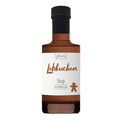 Lebkuchen-Sirup 200ml - Genüssle Gewürzsirup aus Langenargen am Bodensee - Winterlicher Lebkuchensirup - natürlich ohne Zusatzstoffe von Genüssle