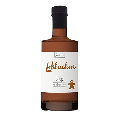 BIO Lebkuchen-Sirup 350ml - Genüssle Gewürzsirup aus Langenargen am Bodensee - Winterlicher Lebkuchensirup - natürlich ohne Zusatzstoffe, Größe:350 ml von Genüssle