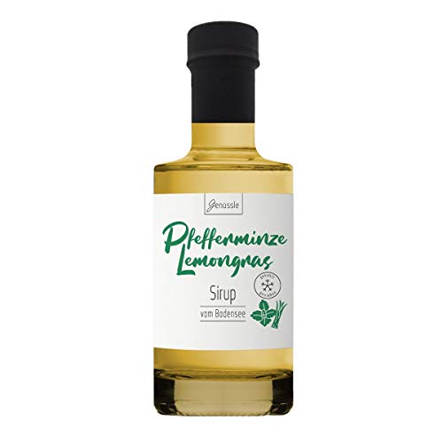 Pfefferminze-Lemongras Sirup 200ml - Genüssle Zitronengras Pfefferminz Sirup vom Bodensee - Sirup für heiße Tage zum eiskalt genießen von Genüssle