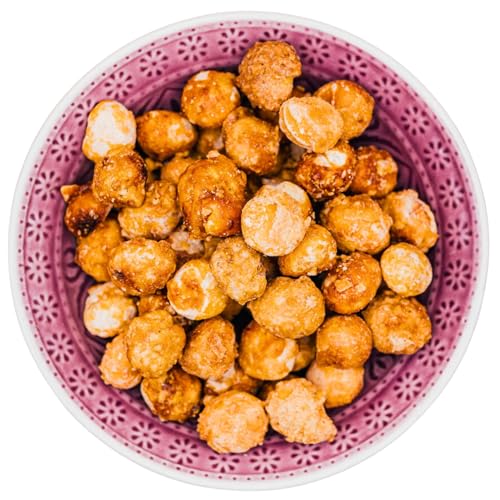 Genuss Berlin – Gebrannte Macadamia – 1000g – Premium-Nüsse mit Karamell & Zimt – Süß-salzige Leckerei – Perfekter Snack & Geschenk – Edle Nascherei für Genießer – Knackige Macadamianüsse von Genuss Berlin