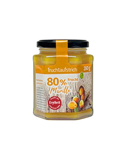Elito Fruchtaufstrich Marille / Aprikose ohne Zuckerzusatz mind. 80% Fruchtanteil gesüßt mit Erythrit | Made in EU Brotaufstrich (260g (1er Pack)) von Genuss ohne Reue