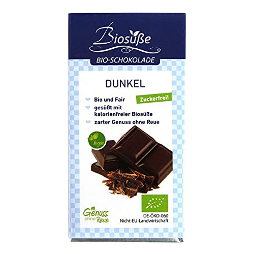 Genuss ohne Reue - biosüße bio-Schokolade Dunkel - 40 g - 12er Pack von Genuss ohne Reue