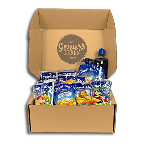 Genussleben Box mit 4000 ml Capri Sun verschiedene Sorten, Perfekt für heiße Sommertage von Genussleben