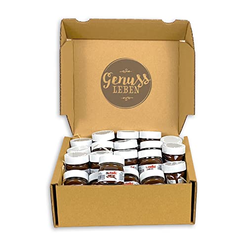 Genussleben Box mit 400g nutella, 16x Mini Gläser zum Teilen und Genießen von Genussleben