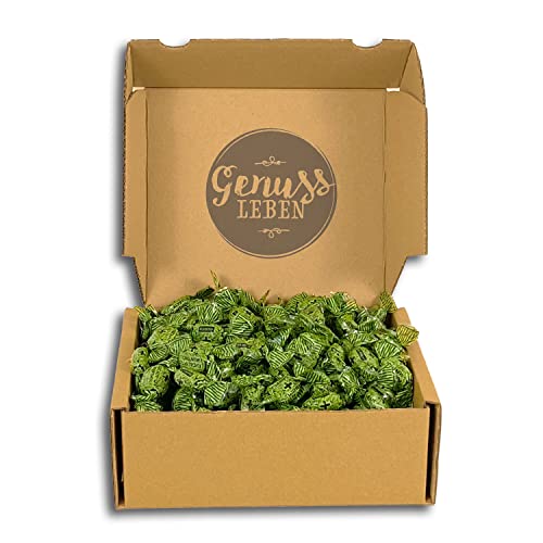 Genussleben Box mit Eukalyptus 1kg, Hustenbonbons, Süßigkeiten in Großpackung, Bonbons mit Eukalyptus von Genussleben